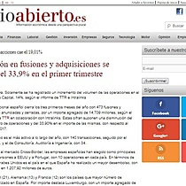 La inversin en fusiones y adquisiciones se desploma el 33,9% en el primer trimestre